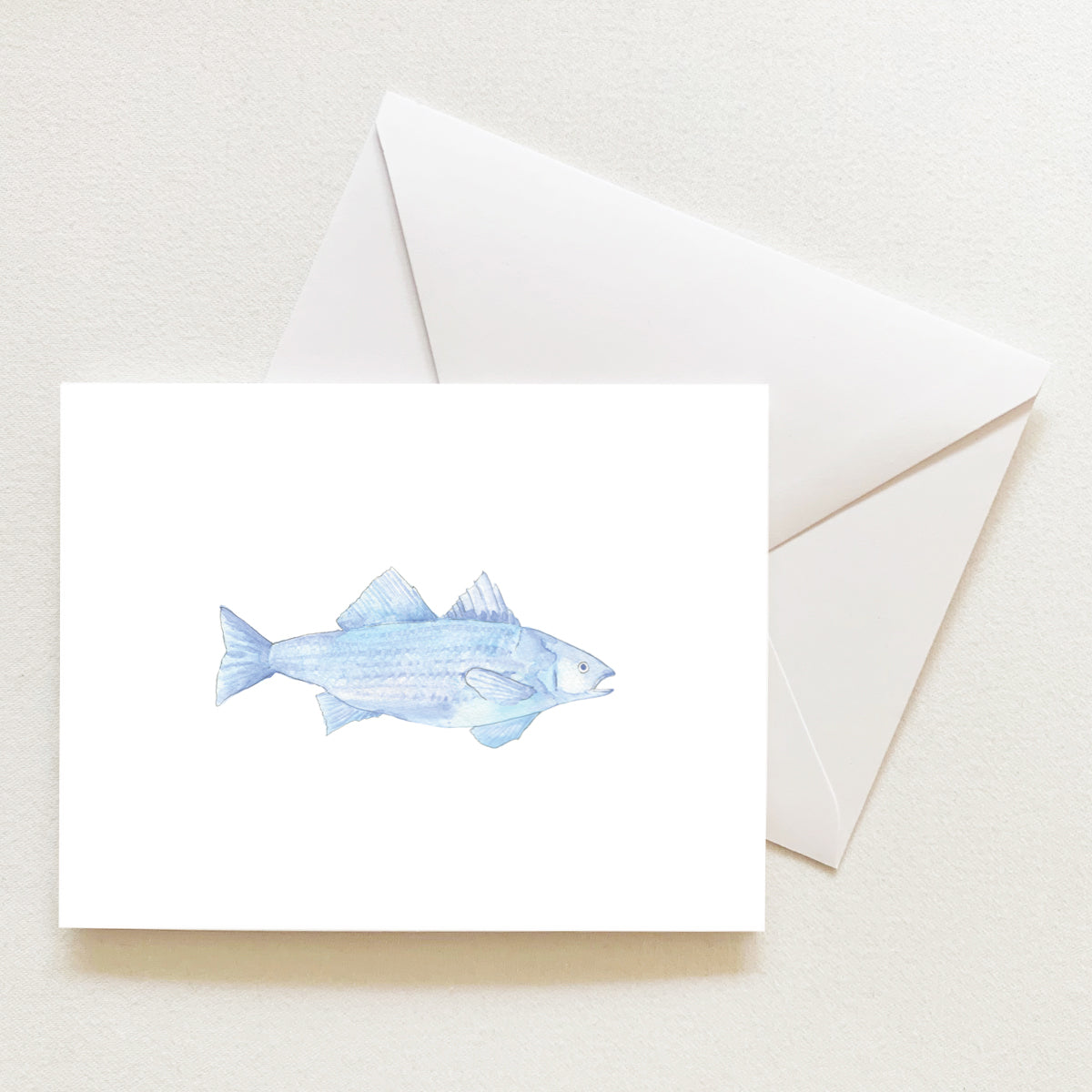 Blue Fish Note Card by Sara Fitz