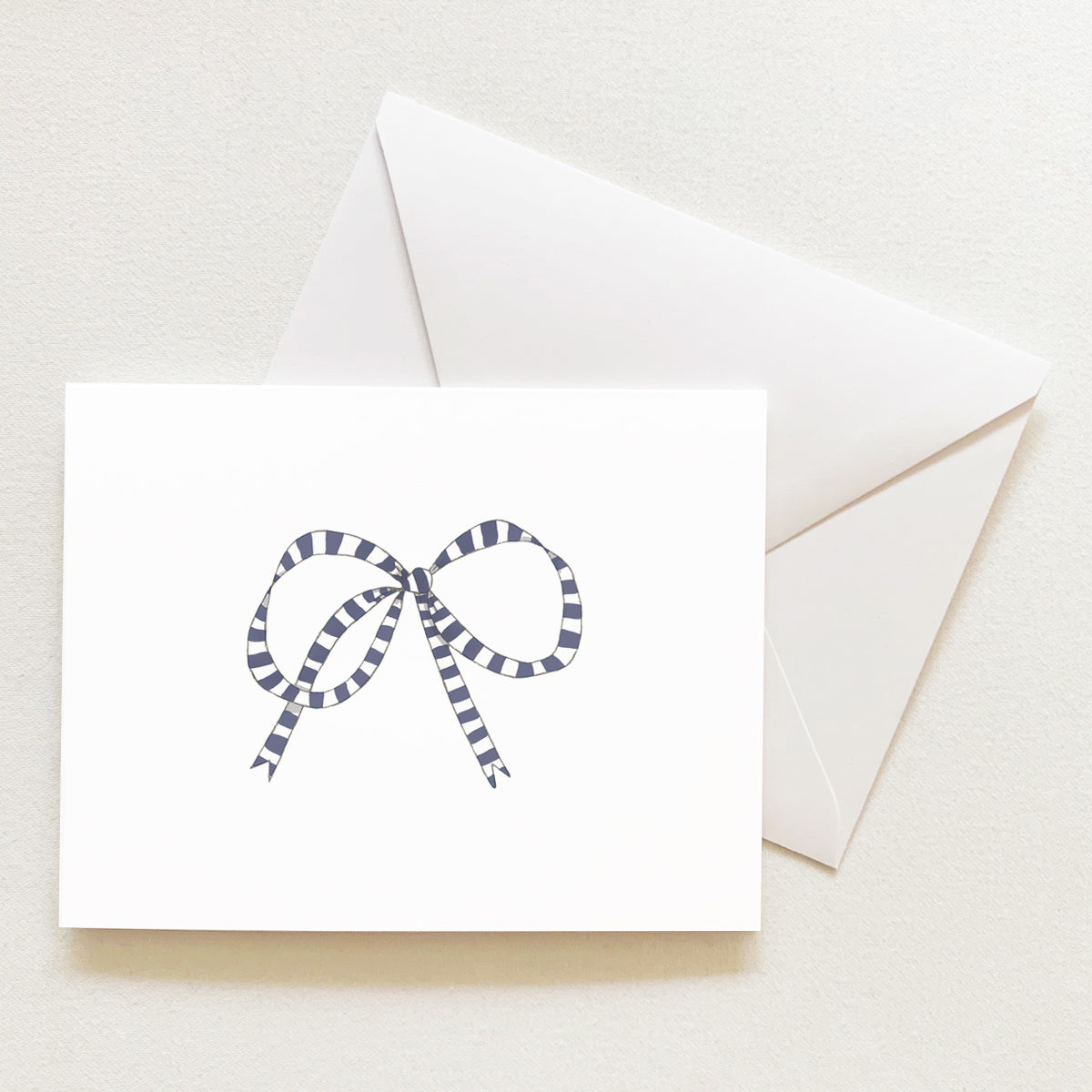 Striped Bow Note Card by Sara Fitz