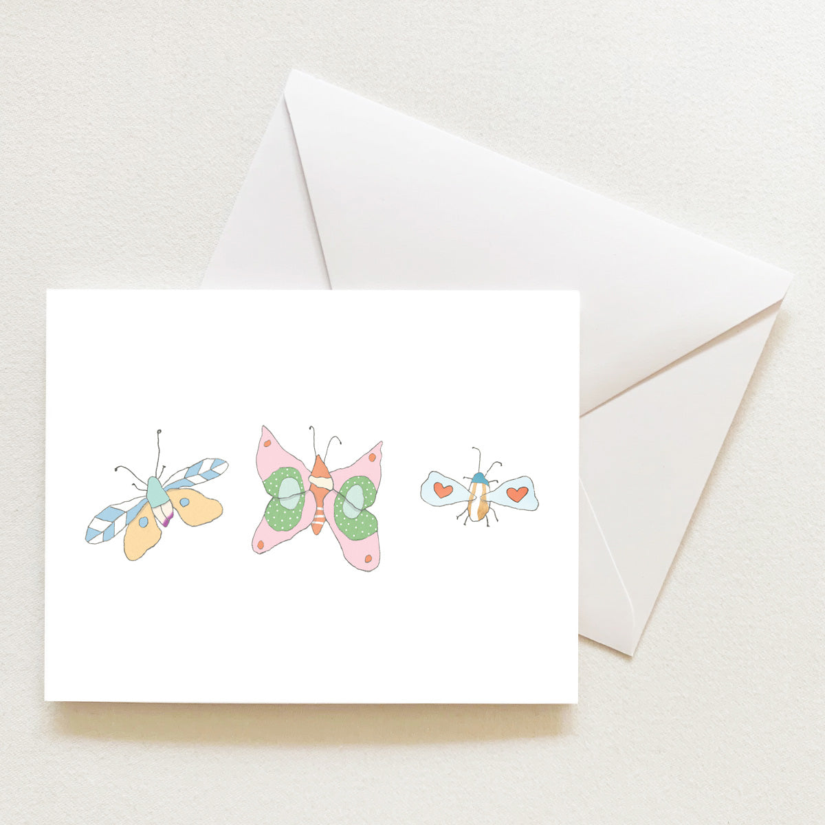 Butterflies Note Card by Sara Fitz
