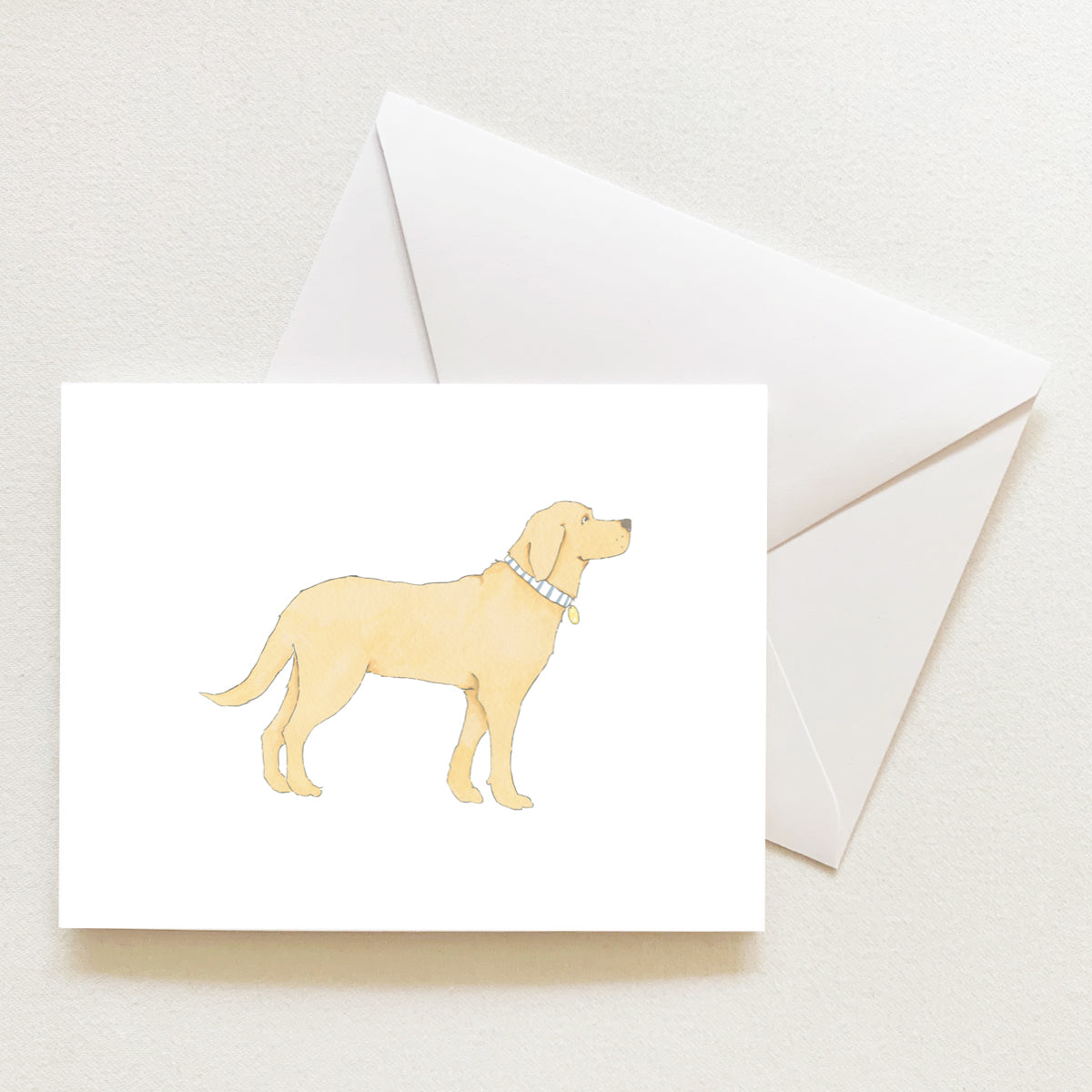 Golden Pup Note Card by Sara Fitz