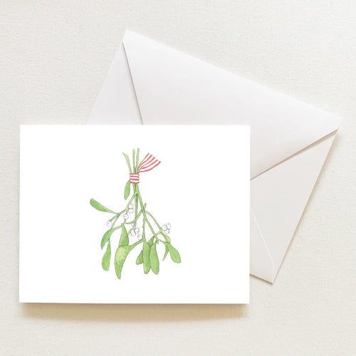 Mistletoe Note Card by Sara Fitz
