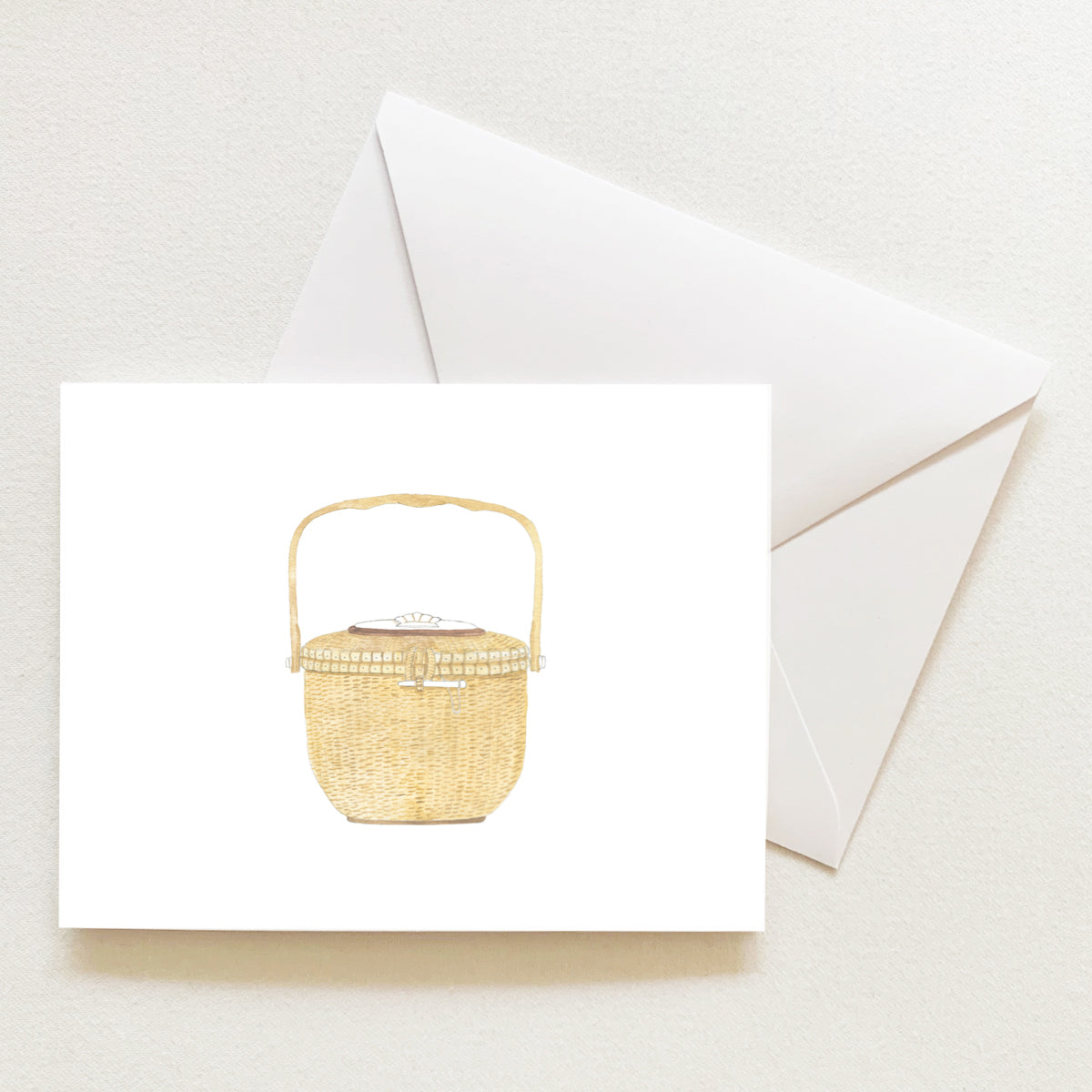Nantucket Basket Note Card by Sara Fitz