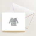 Striped Shirt Note Card by Sara Fitz