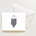 Polka Dot Swimsuit Note Card by Sara Fitz
