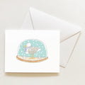 Snow Globe Note Card by Sara Fitz