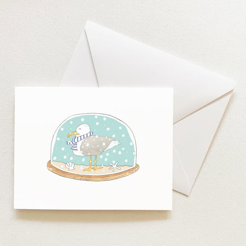 Snow Globe Note Card by Sara Fitz