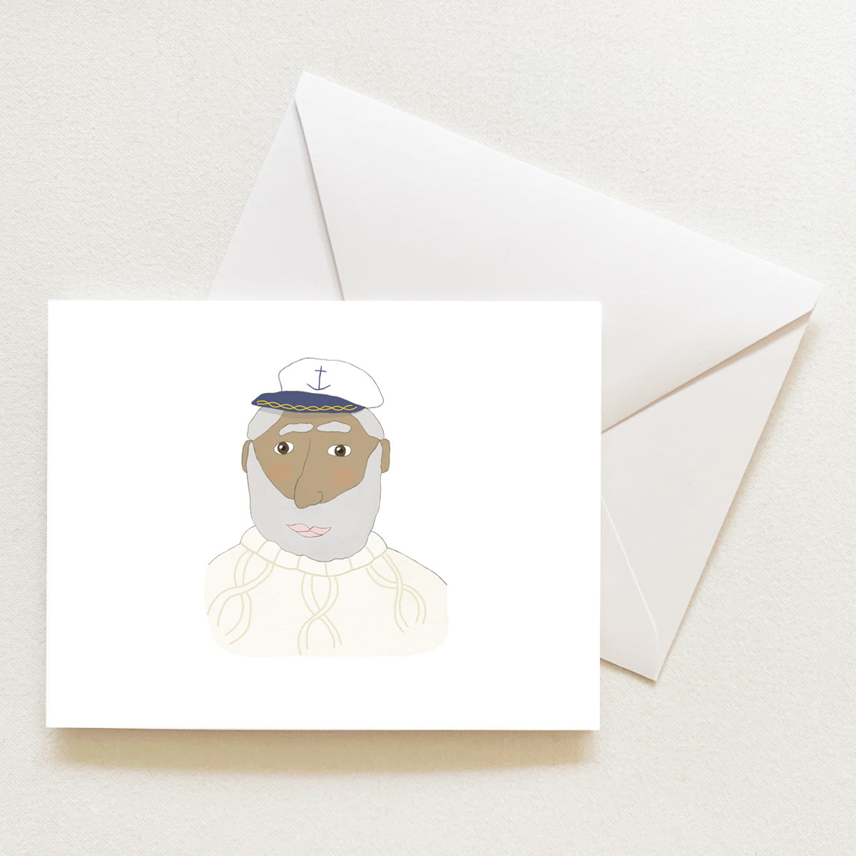 Skipper Cable Knit Note Card by Sara Fitz