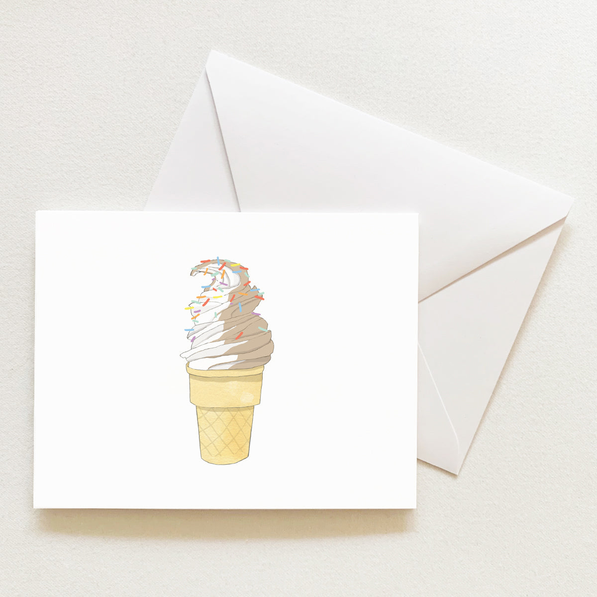 Soft Serve Note Card by Sara Fitz