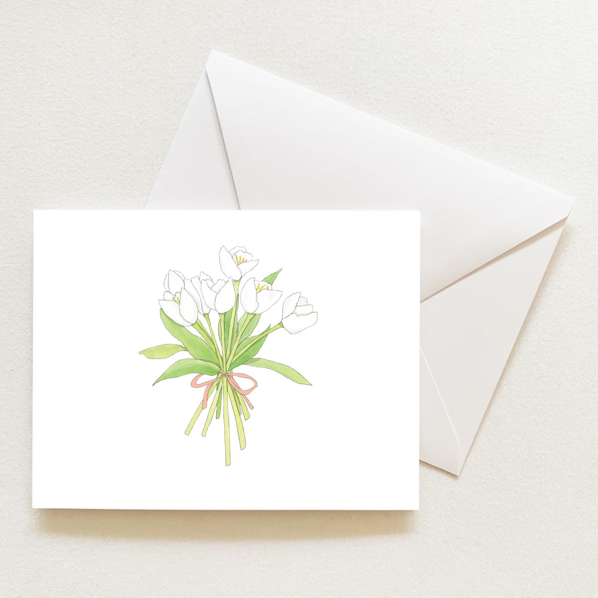 Tulips Note Card by Sara Fitz