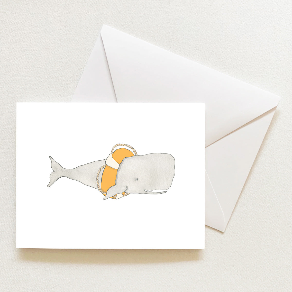 Whale Note Card by Sara Fitz
