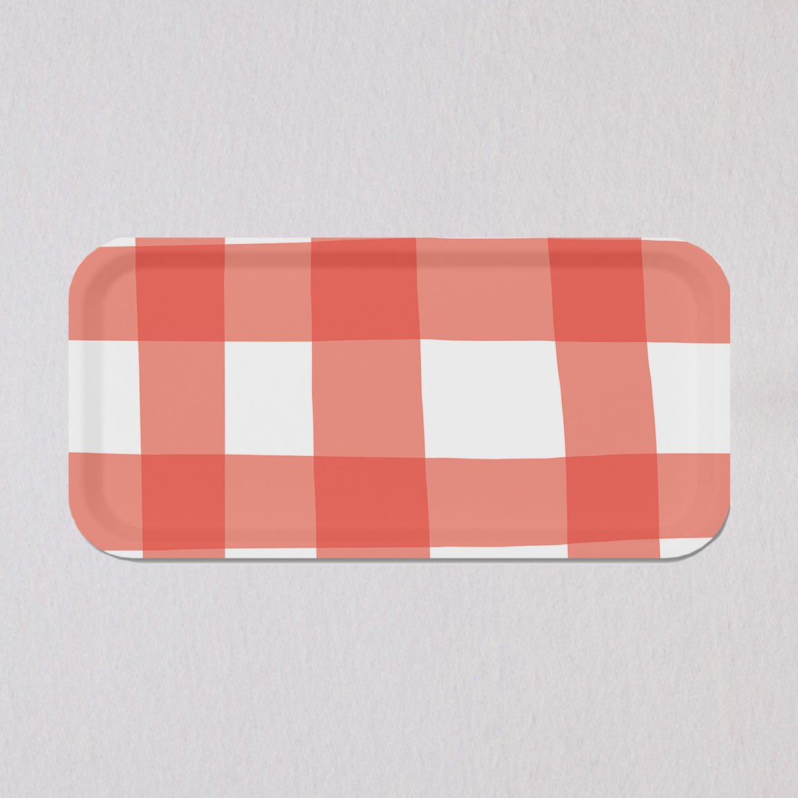 Small Red Check Tray by Sara Fitz