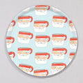 Large Santa Mug Tray, Round by Sara Fitz