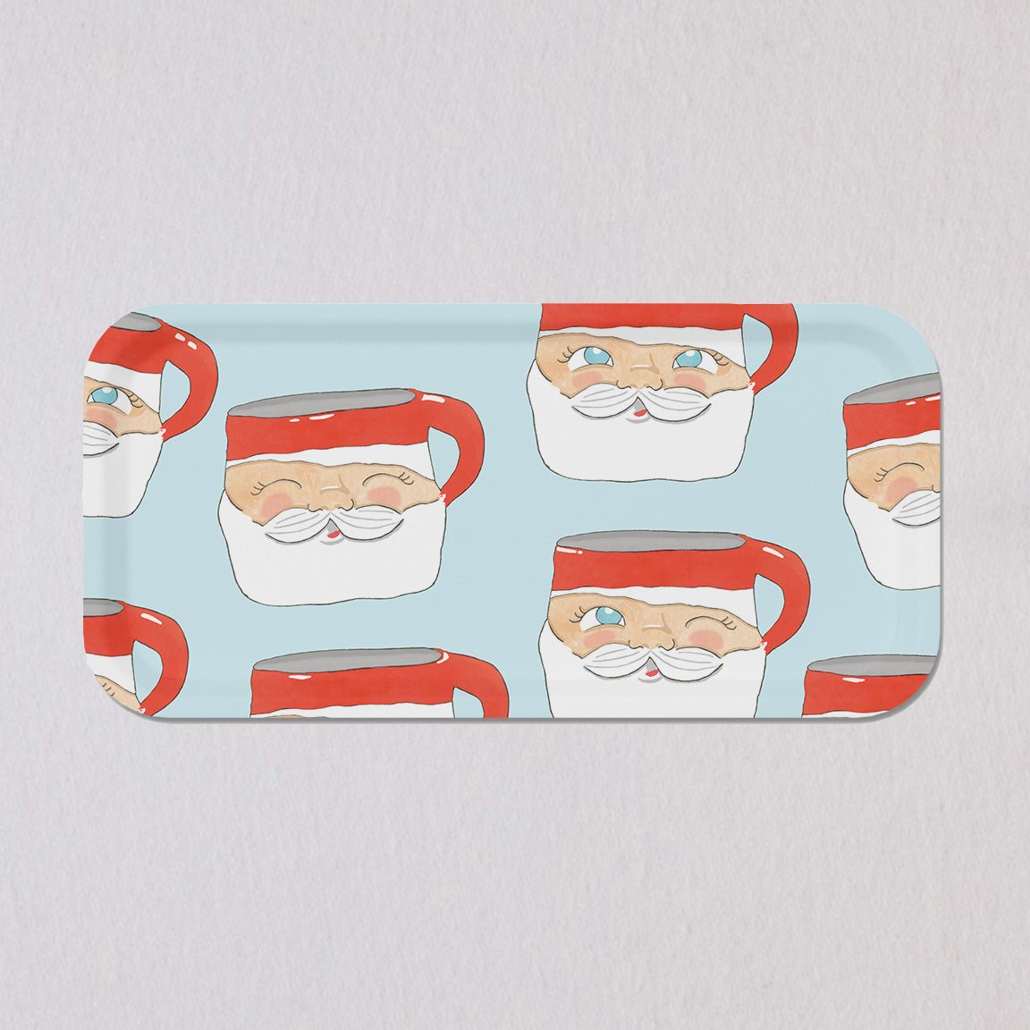 Small Santa Mug Tray by Sara Fitz