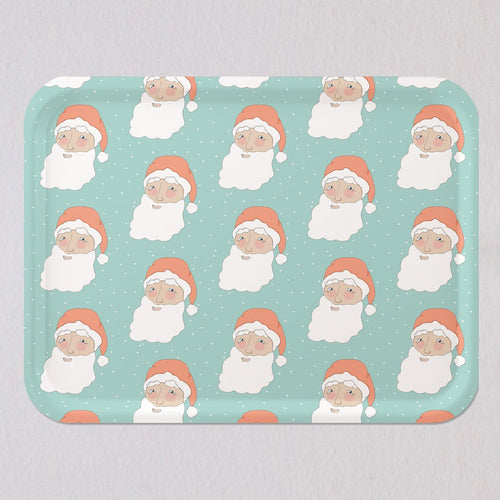 Large Jolly Santa Tray by Sara Fitz
