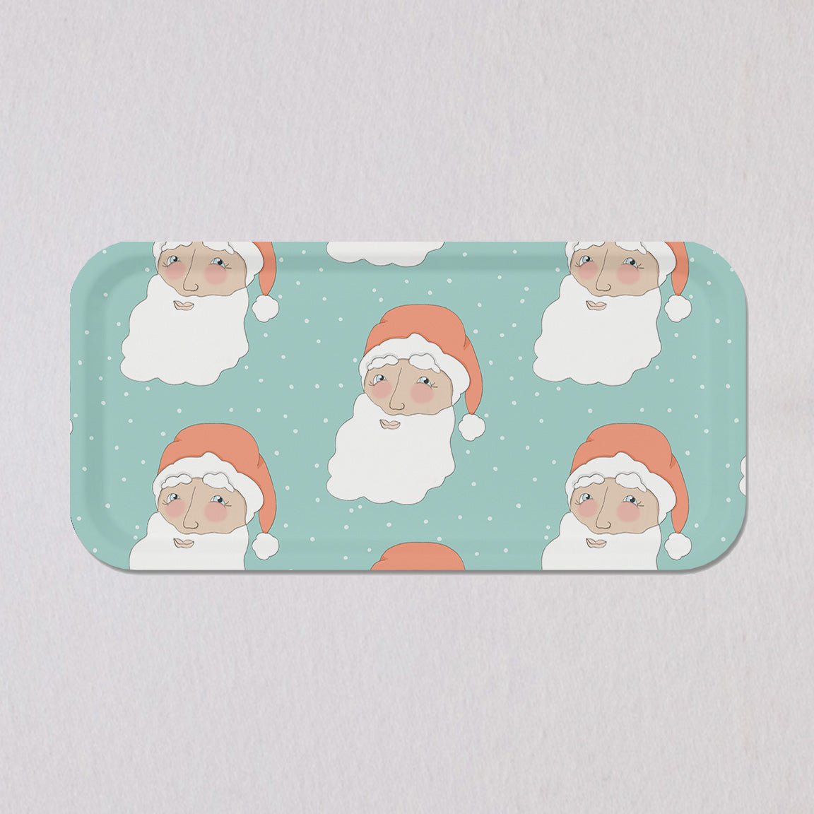Small Jolly Santa Tray by Sara Fitz