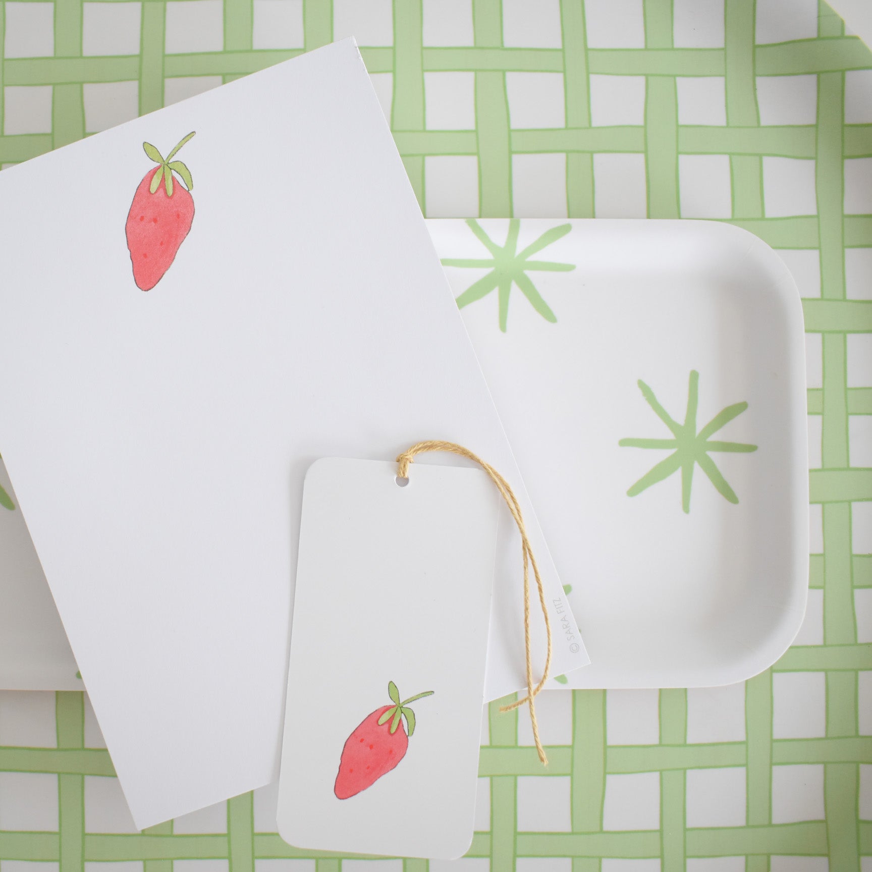 Strawberry Notepad by Sara Fitz