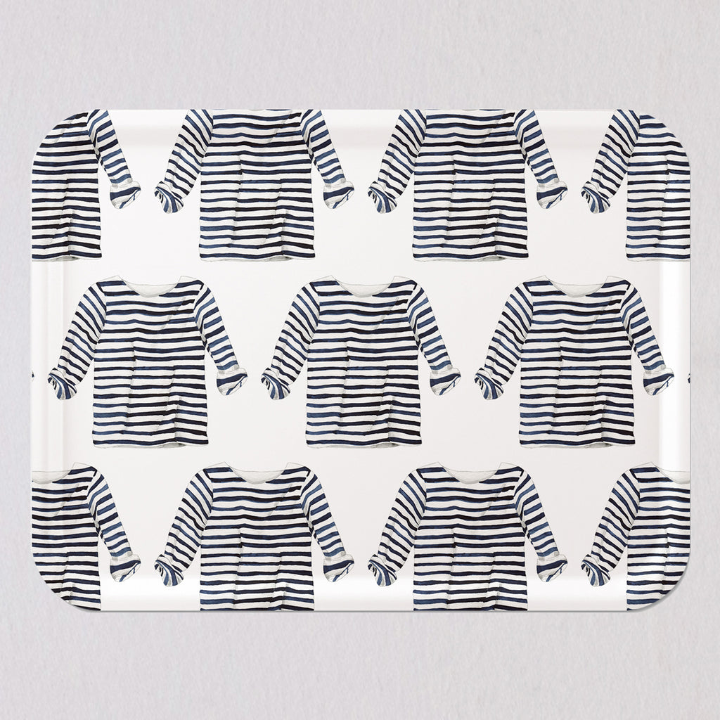 Large Striped Shirt Tray by Sara Fitz