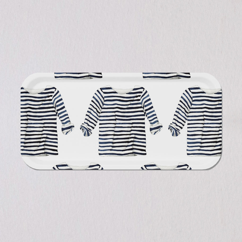Small Striped Shirt Tray by Sara Fitz