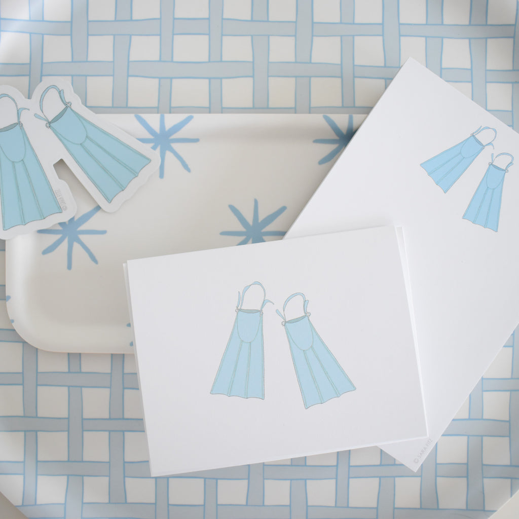 Swim Fins Notepad by Sara Fitz