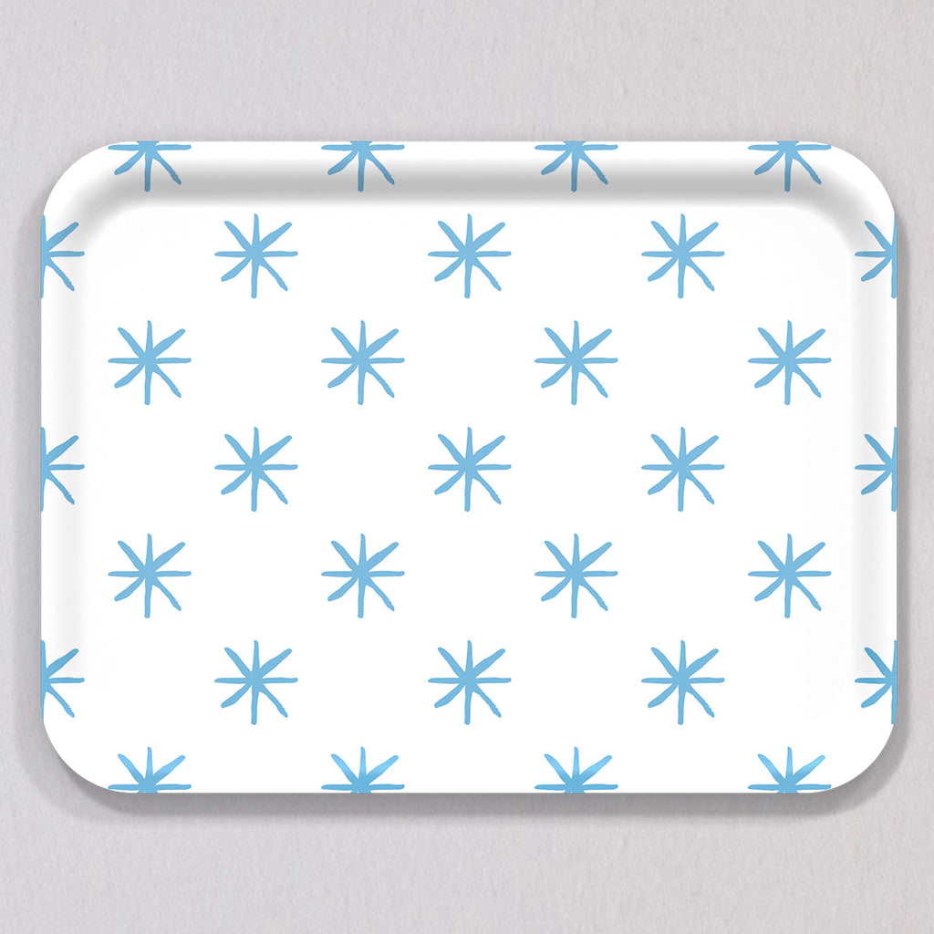Large Star Blue Tray by Sara Fitz