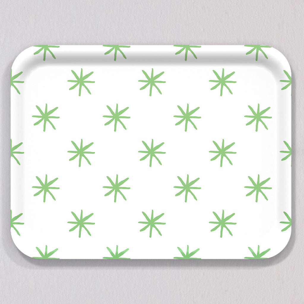 Large Star Green Tray by Sara Fitz