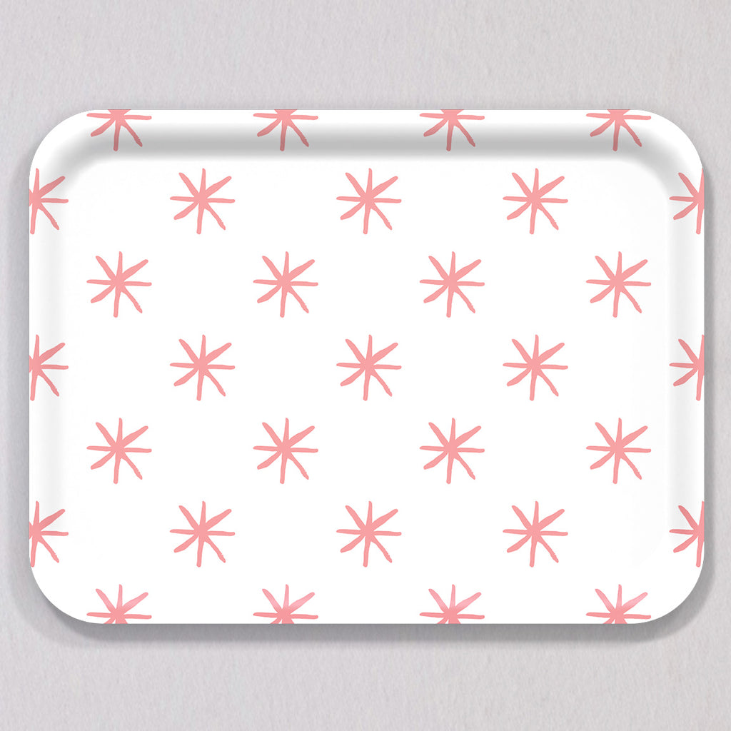 Large Star Pink Tray by Sara Fitz