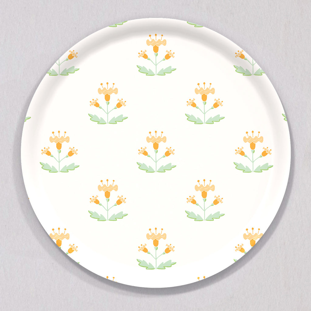 Large Block Print Sherbet Tray, Round by Sara Fitz