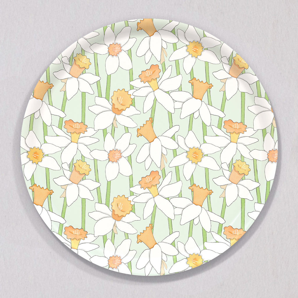 Large Daffodil Tray, Round by Sara Fitz