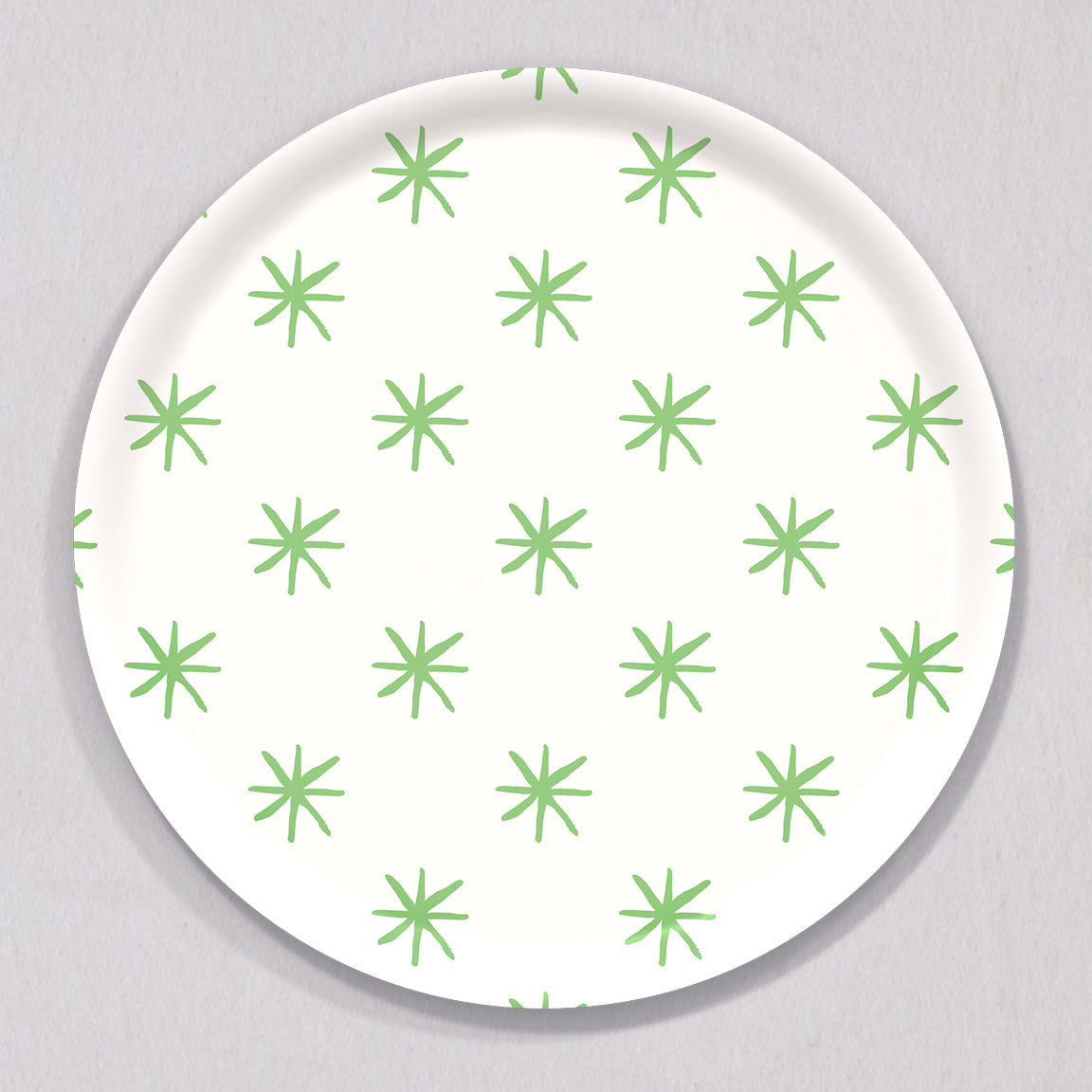 Large Star Green Tray, Round by Sara Fitz