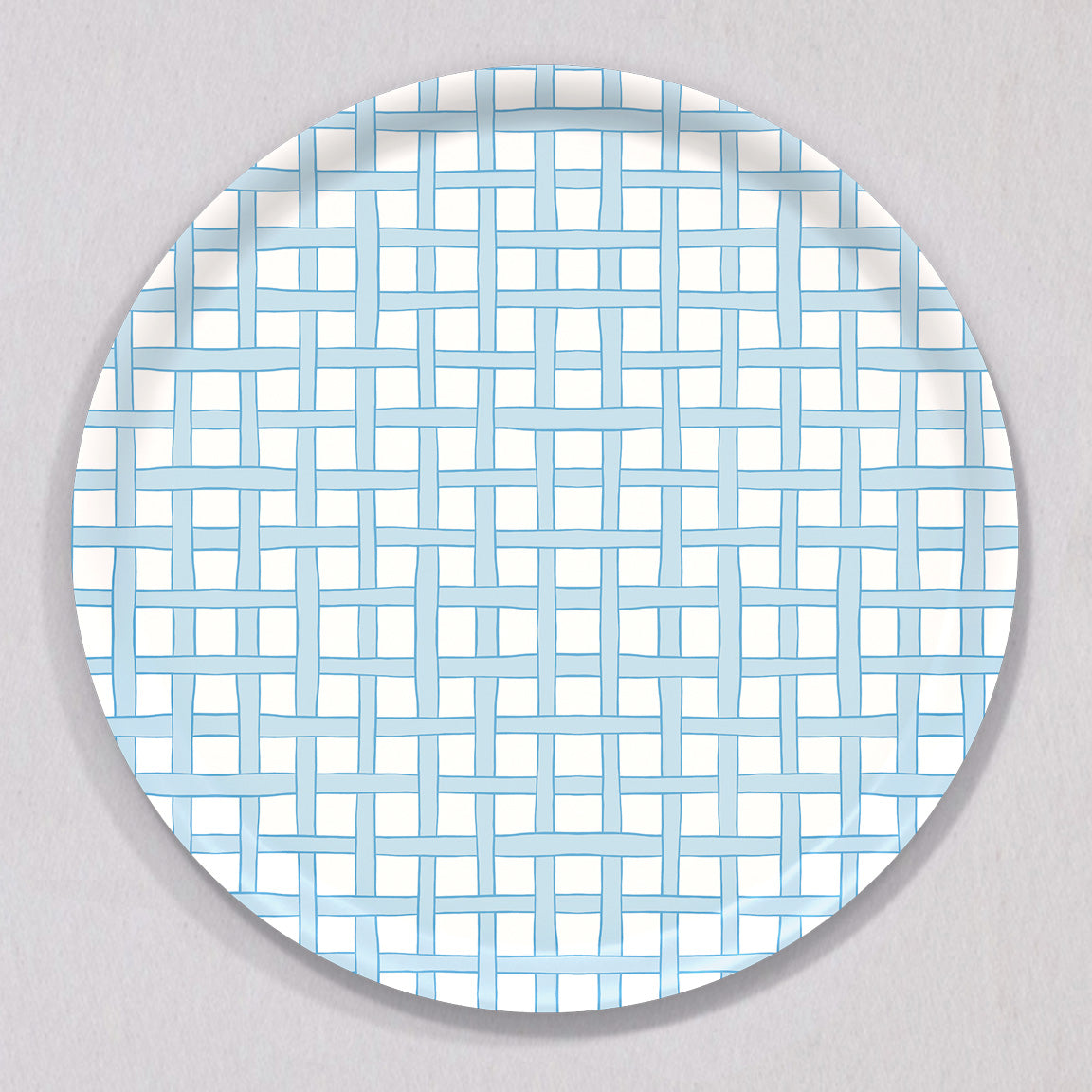 Large Woven Blue Tray, Round by Sara Fitz