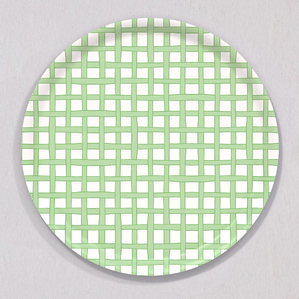Large Woven Green Tray, Round by Sara Fitz