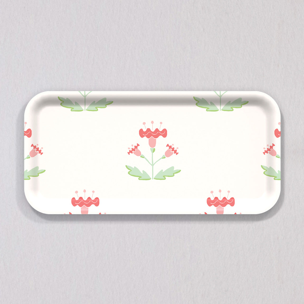 Small Block Print Pink Tray by Sara Fitz