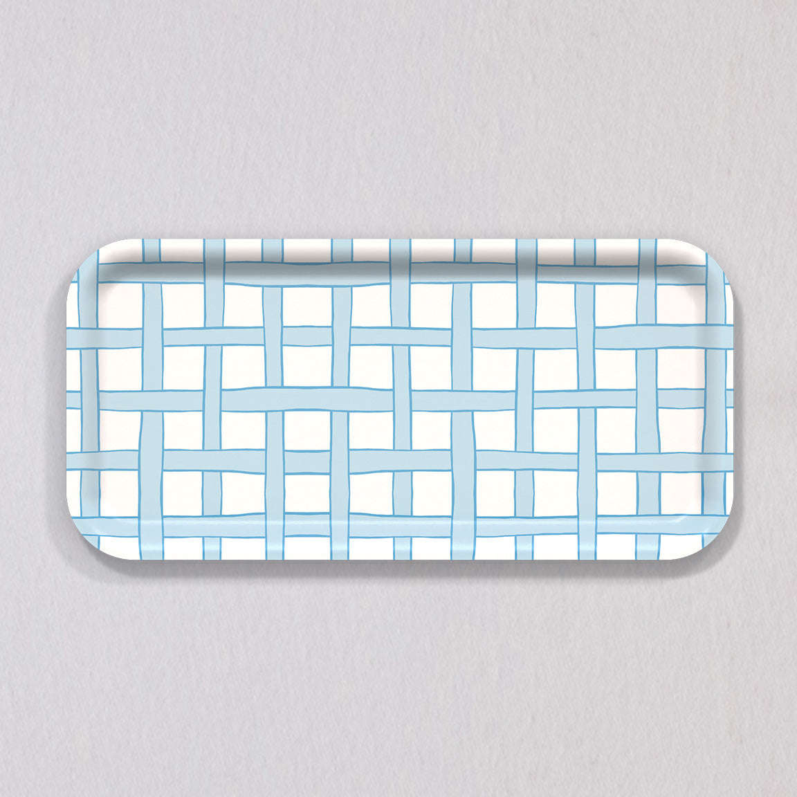 Small Woven Blue Tray by Sara Fitz