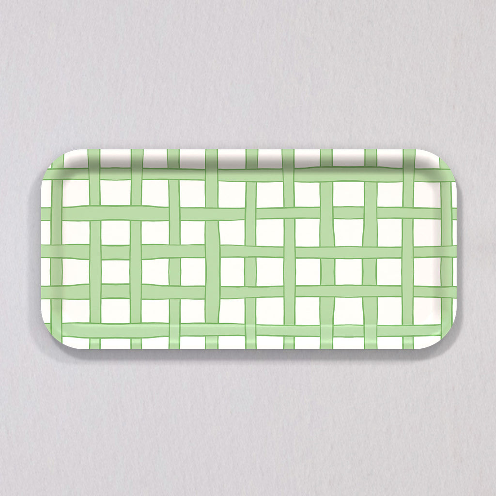 Small Woven Green Tray by Sara Fitz