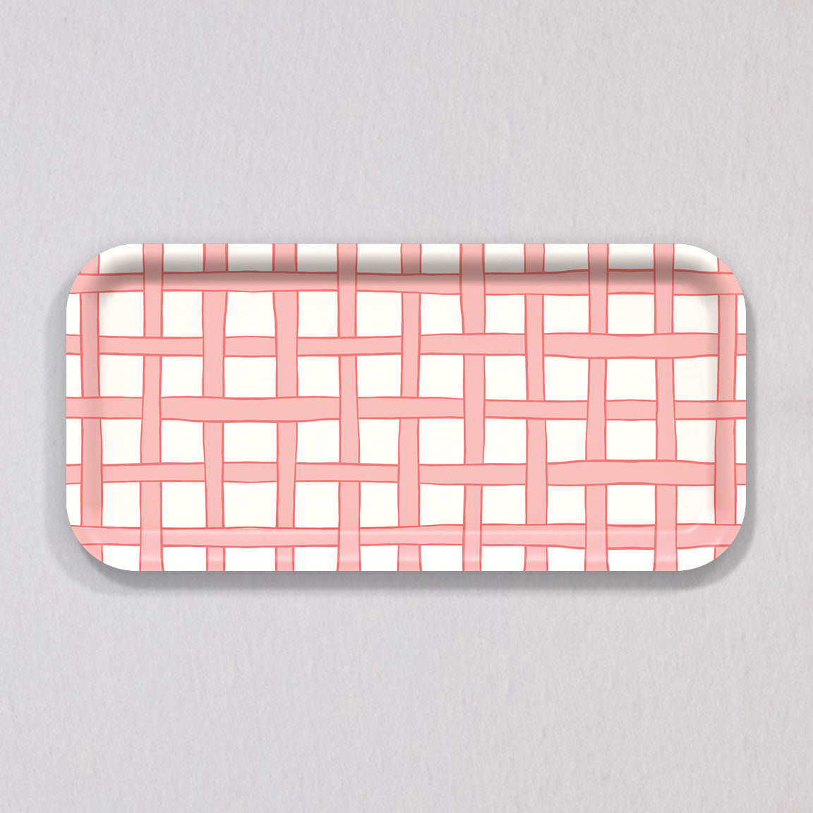 Small Woven Pink Tray by Sara Fitz