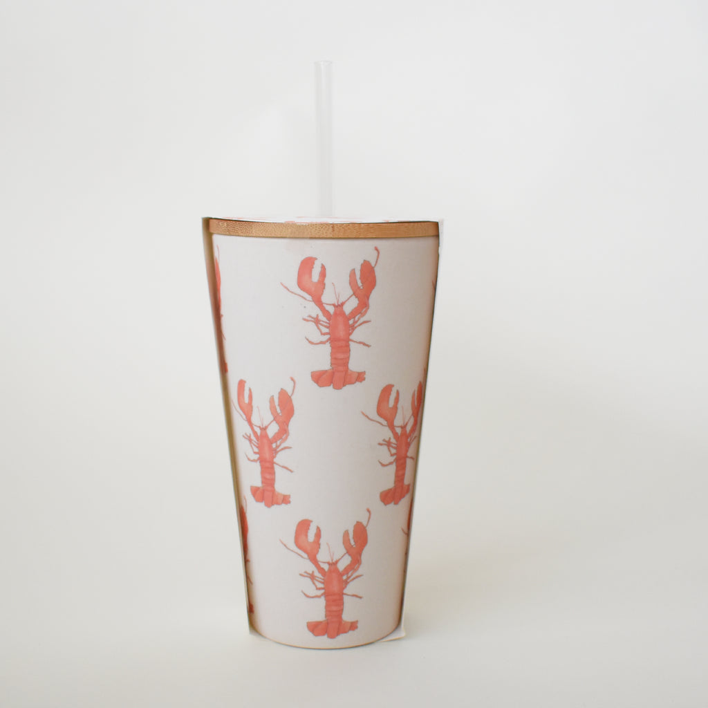 Lobster Bamboo Tumbler by Sara Fitz