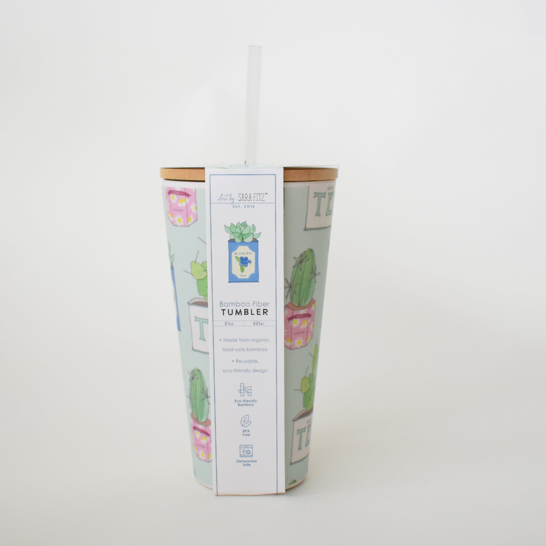 Tea Tins Bamboo Tumbler by Sara Fitz
