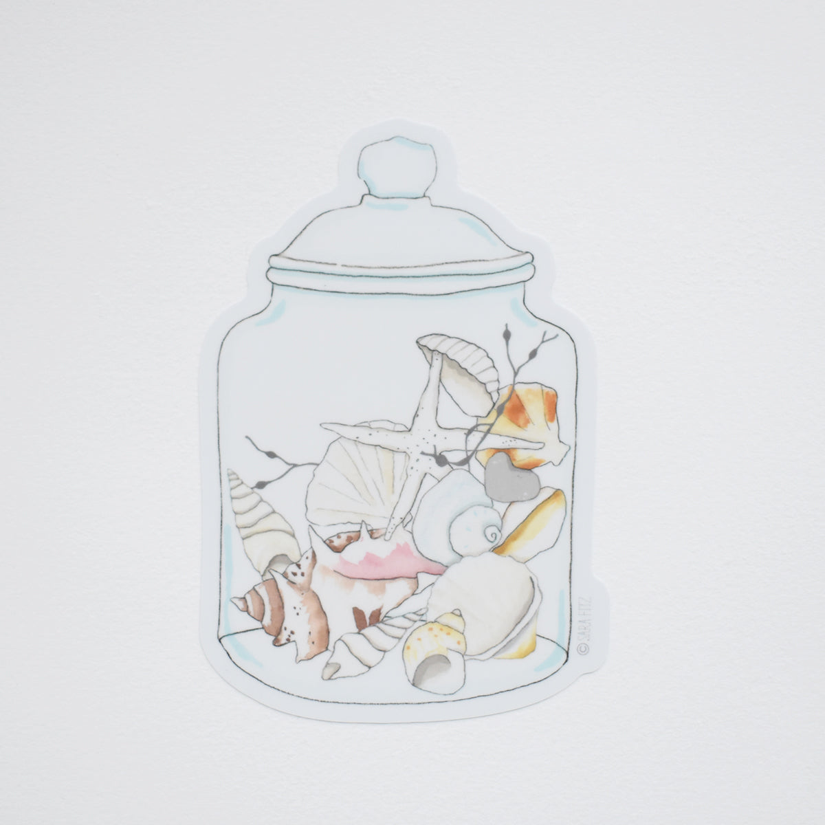 The Shell Jar Sticker by Sara Fitz