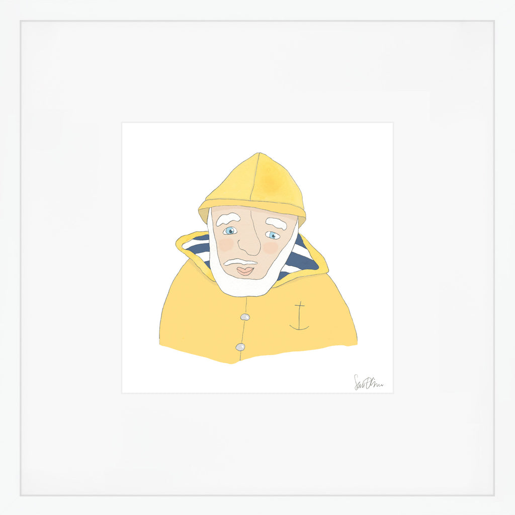 Skipper Slicker Art Print by Sara Fitz