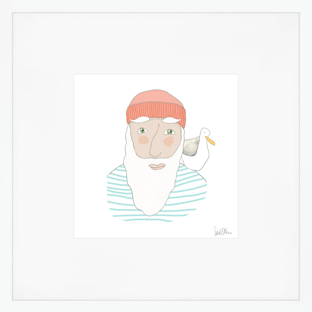 Skipper Stripes Art Print by Sara Fitz