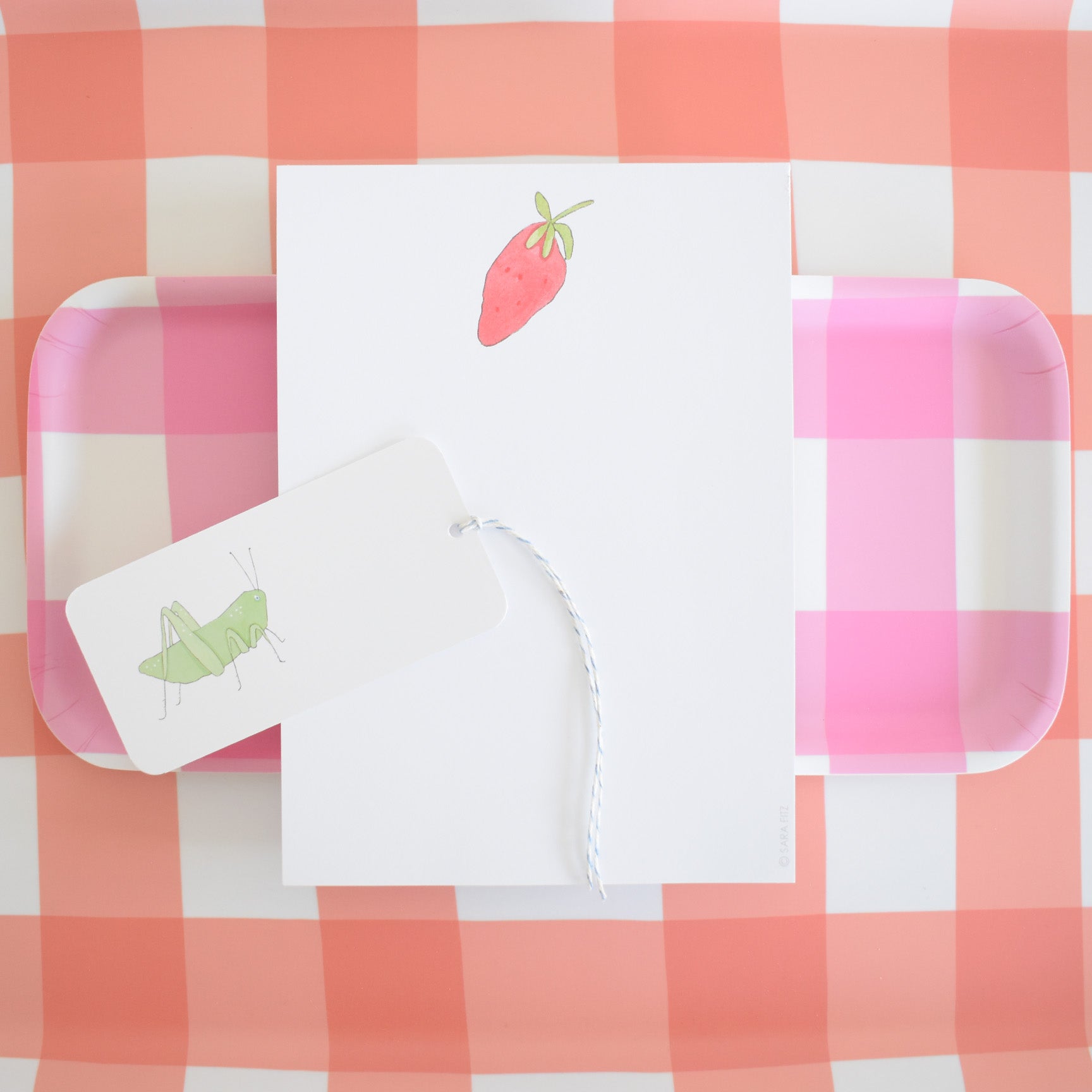 Strawberry Notepad Sara Fitz 5x7 Eco Friendly