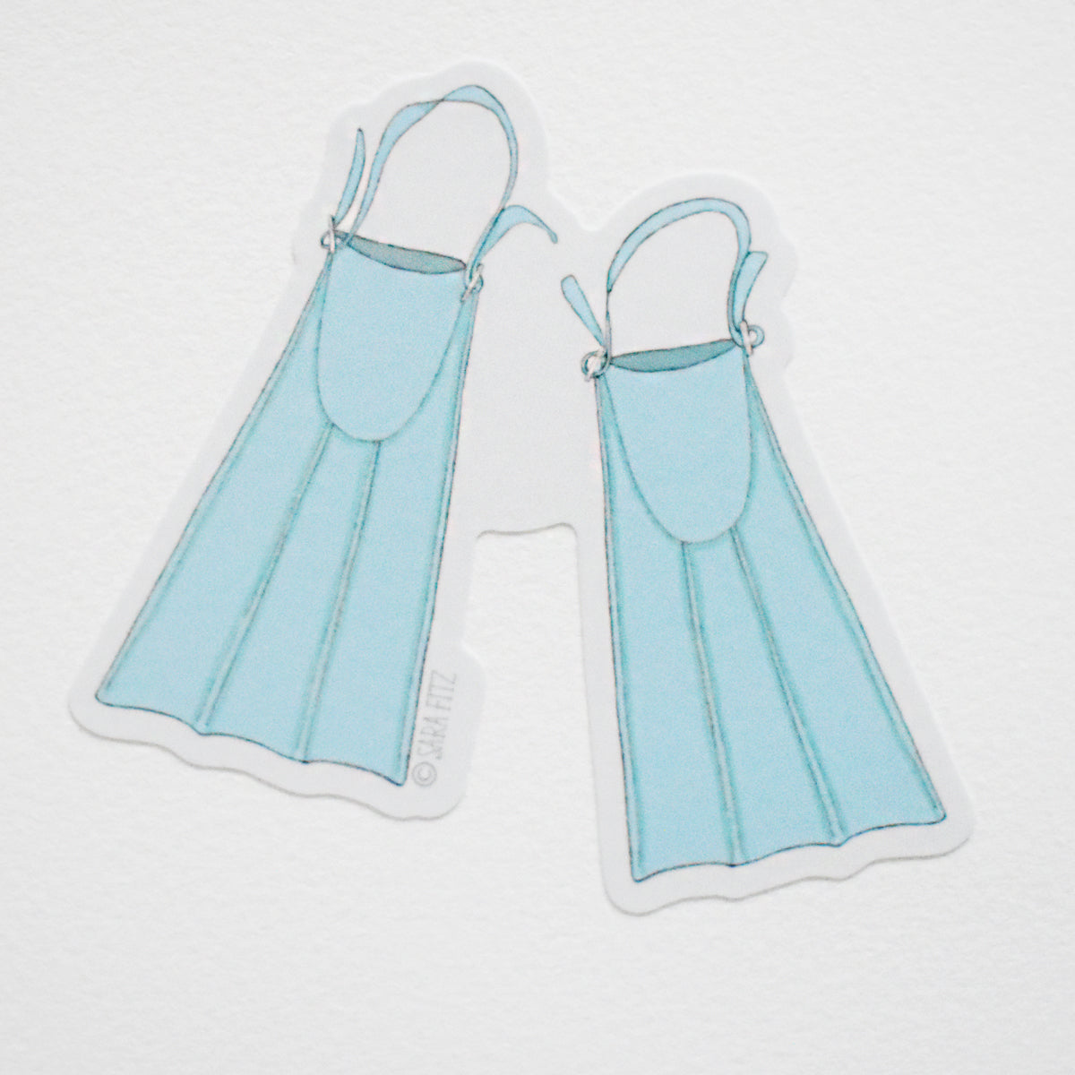 Swim Fins Sticker by Sara Fitz