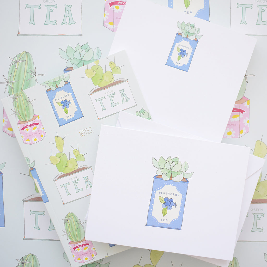 Tea Tins Gift Wrap by Sara Fitz
