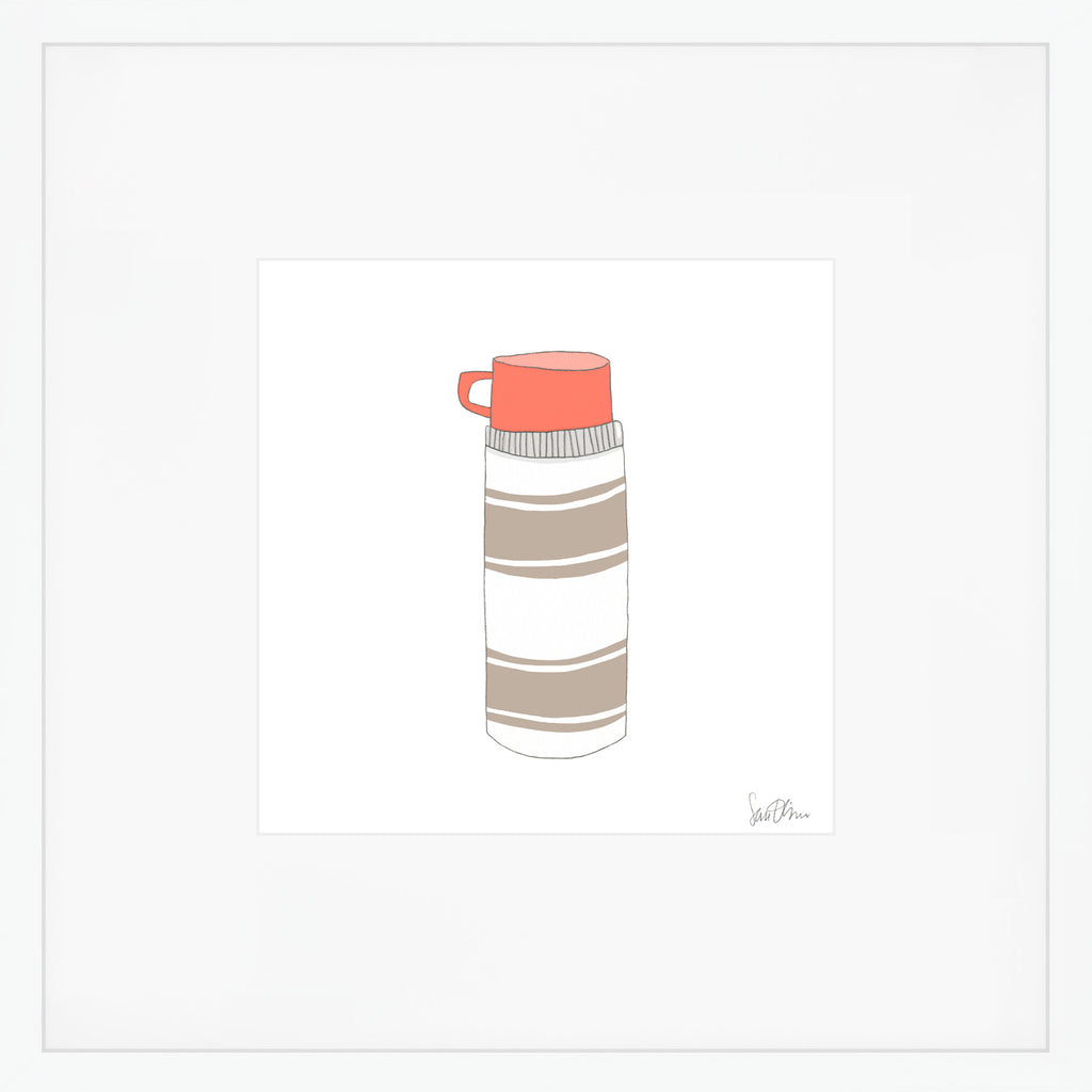 Thermos, Brown Art Print by Sara Fitz