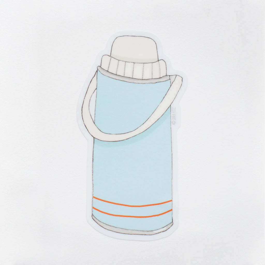 Thermos Sticker by Sara Fitz
