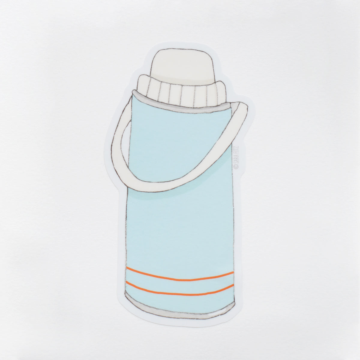 Thermos Sticker by Sara Fitz