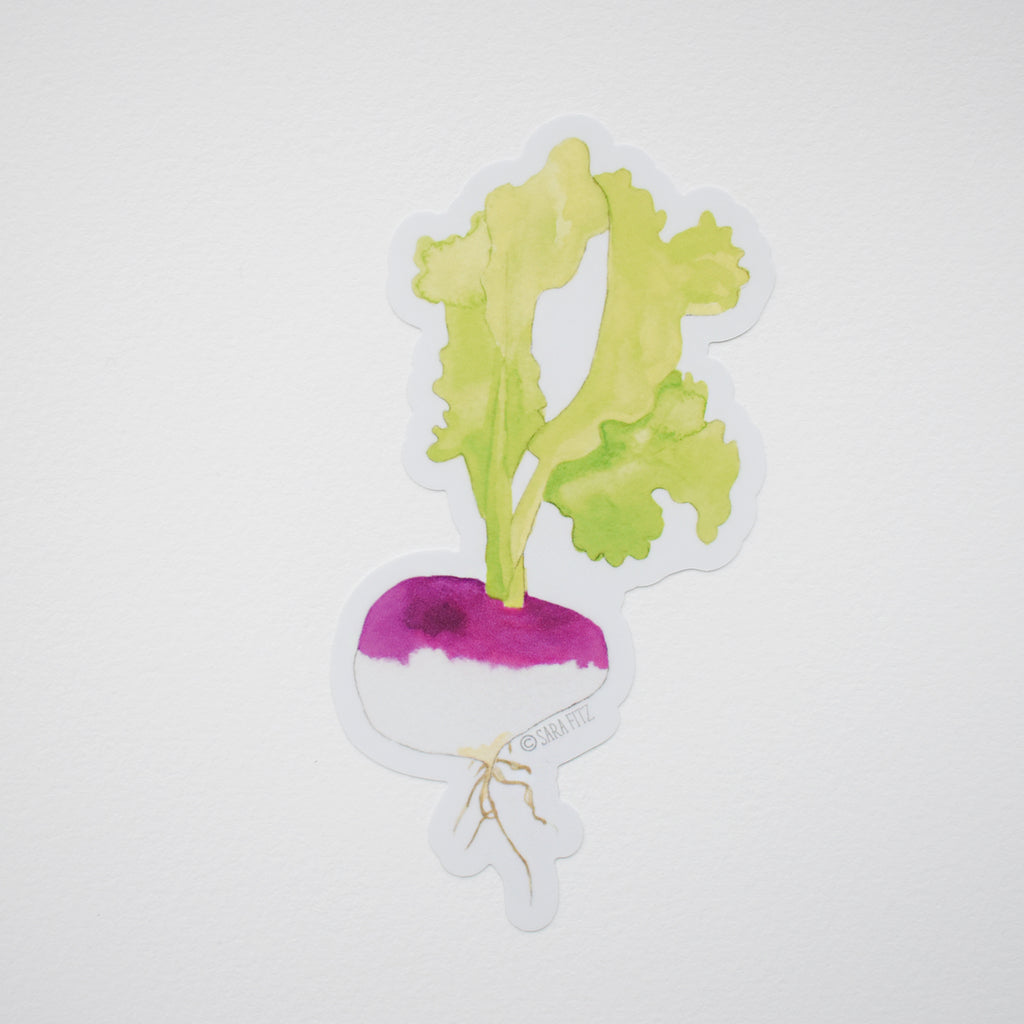 Turnip Sticker by Sara Fitz