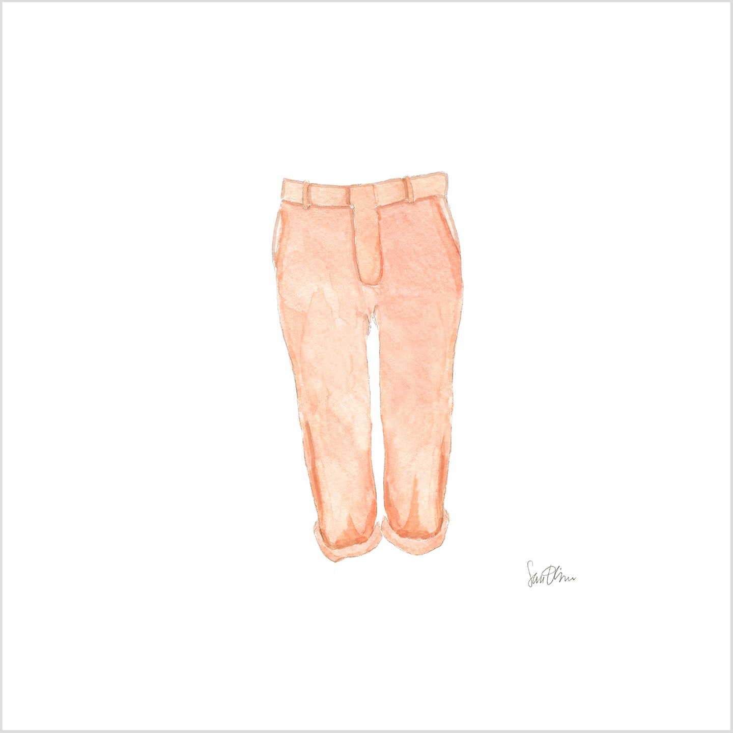 Summer Pants Art Print by Sara Fitz