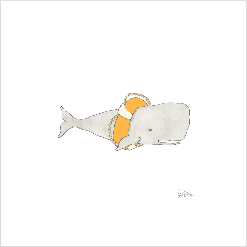 Whale Art Print by Sara Fitz