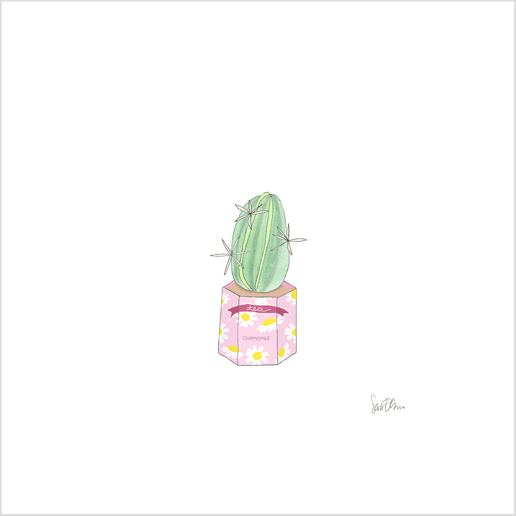 Chamomile Tea Tin Art Print by Sara Fitz